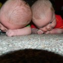 Twins Tummy Time loveofbabyonline.com